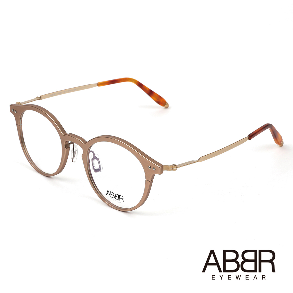 ABBR 北歐瑞典新典範硬鋁合金光學眼鏡(玫瑰金) NP-01-003-Z18