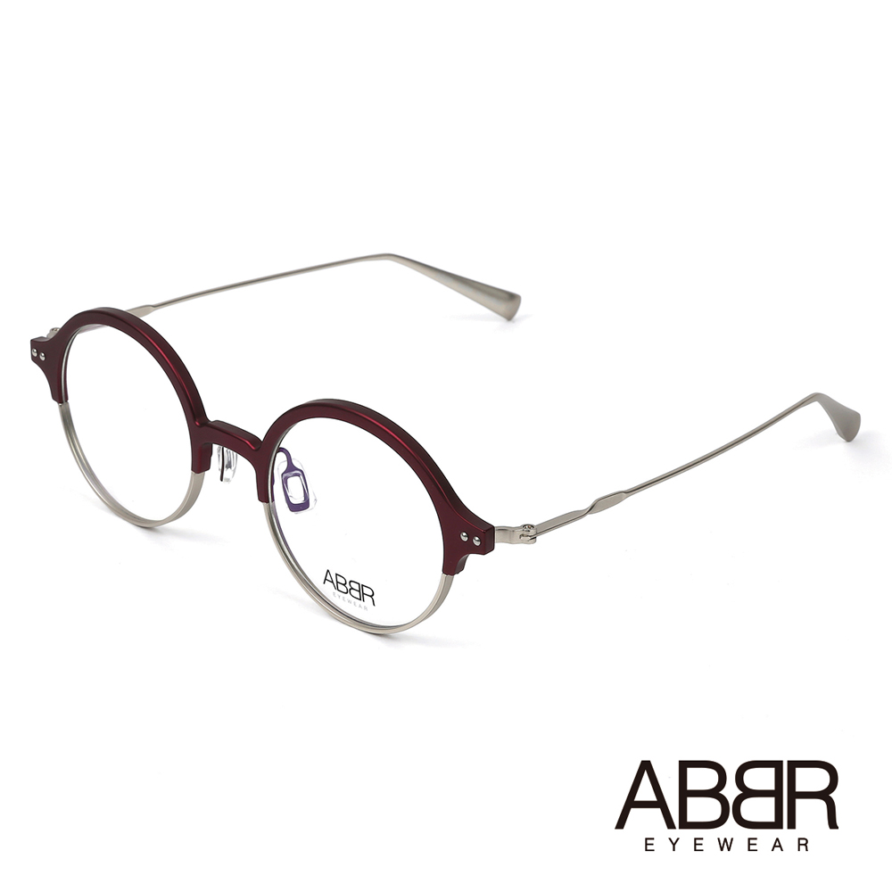 ABBR 北歐瑞典新典範硬鋁合金光學眼鏡(酒紅) NP-01-004B-Z12