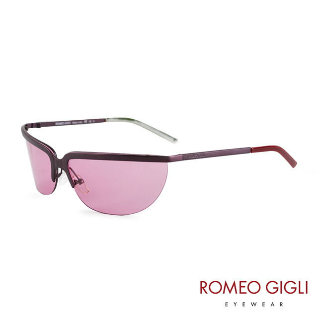 Romeo Gigli 義大利 品牌經典型男下無邊太陽眼鏡 / 紫 RG53801