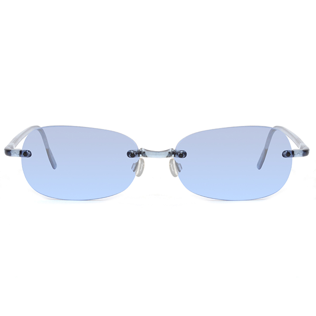 Romeo Gigli 義大利 復古百搭透明風格太陽眼鏡 / 藍 RG215S-8i9