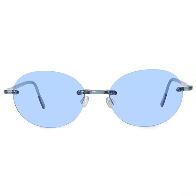 Romeo Gigli 義大利 時尚圓形個性太陽眼鏡 / 藍 RG223S-8I9
