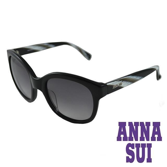 Anna Sui 日本安娜蘇 復古時尚大理石紋造型太陽眼鏡 (黑) AS 823-099