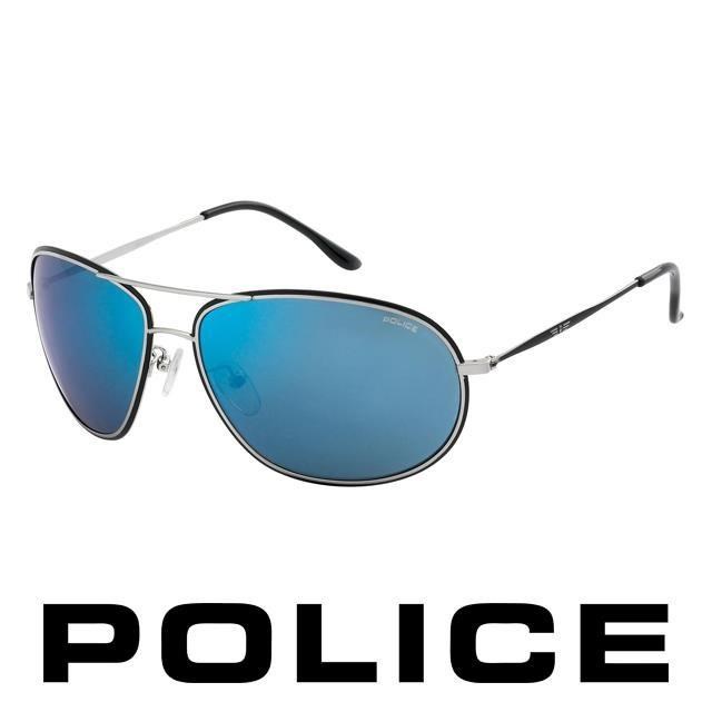 POLICE 飛行員太陽眼鏡★金屬大框面時尚必備★ POS8637-K07B