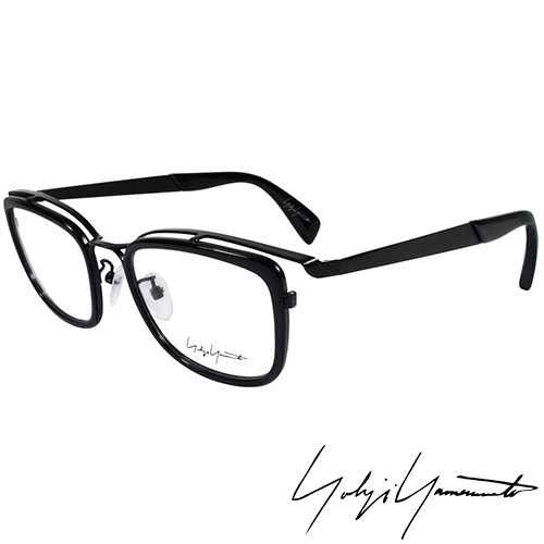 Yohji Yamamoto 山本耀司時尚立體方框造型光學眼鏡-黑 YY1019-019