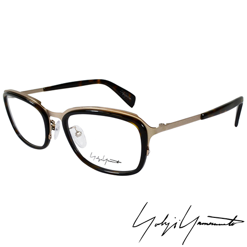 Yohji Yamamoto 山本耀司 立體方框時尚光學眼鏡-琥珀金-YY1022-127