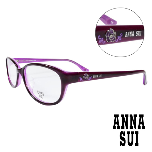 ANNA SUI 經典薔薇造型眼鏡(紫色)AS620-753