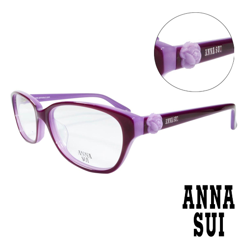 ANNA SUI 立體復古紫薔薇造型眼鏡(浪漫紫)AS625-770