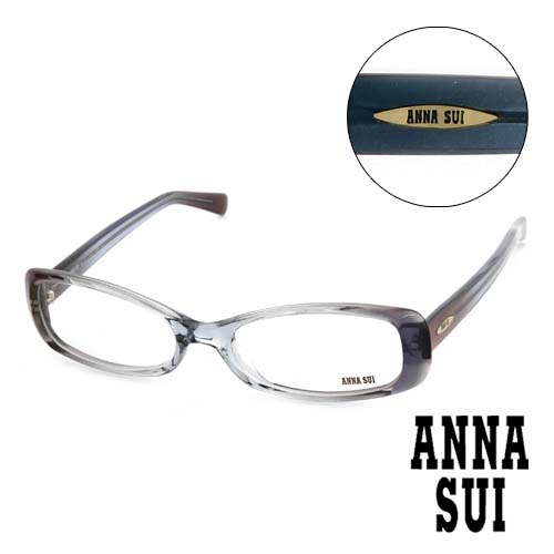 Anna Sui 日本安娜蘇 時尚珠光漸層造型平光眼鏡(藍) AS04903