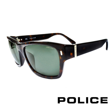 POLICE 義大利警察都會款個性型男眼鏡-膠框(豹紋) POS1885-0722