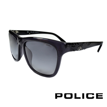 POLICE 義大利警察都會款個性型男眼鏡-膠框(黑) POS1895-0819