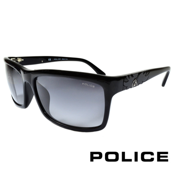 POLICE 義大利警察都會款個性型男眼鏡-膠框(黑色) POS1883-0700
