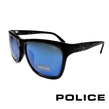 POLICE 義大利警察都會款個性型男眼鏡-膠框(黑) POS1895-700B