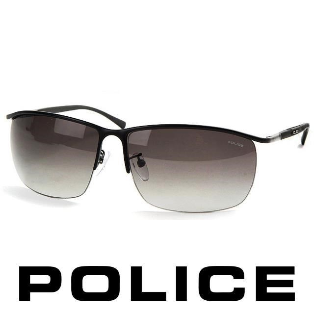 POLICE 都會復古飛行員太陽眼鏡 (消光黑) POS8693-0531