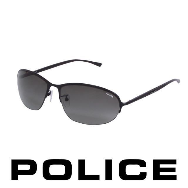 POLICE 都會復古飛行員太陽眼鏡 (消光黑) POS8692-0531