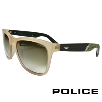 POLICE 義大利警察都會款個性型男眼鏡-膠框(透明) POS1859-858M