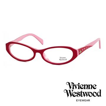 Vivienne Westwood 薇薇安．魏斯伍德 皇家貴氣水鑽光學眼鏡(粉色) VW19303