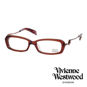 Vivienne Westwood 薇薇安．魏斯伍德 經典流線浮雕土星光學眼鏡(紅色) VW20102