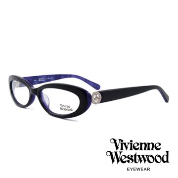 【Vivienne Westwood】英國薇薇安魏斯伍德★英倫龐克風光學眼鏡(黑紫 VW153-04)