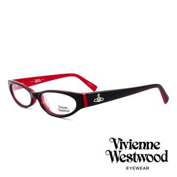 【Vivienne Westwood】英國薇薇安魏斯伍德★復古時尚造型光學眼鏡(黑紅 VW152-04)