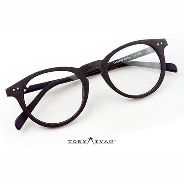 [ ToryIvan X02 板材 木紋木頭 木框 日系潮人 圓形框架 復古 經典 黑框 手作 style