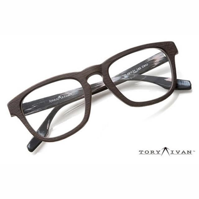 [ ToryIvan X06 板材 木紋 木頭 木框 日系潮人配備 粗框復古眼鏡 咖啡色 手作 Style