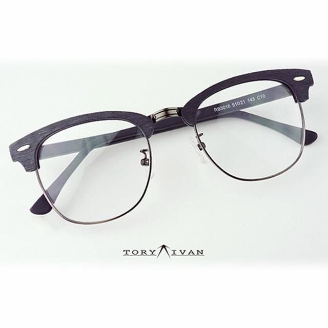 [ToryIvan X15 板材 木紋 木頭鏡框 經典風格 細框 復古眼鏡 圓形框架 手作 Style