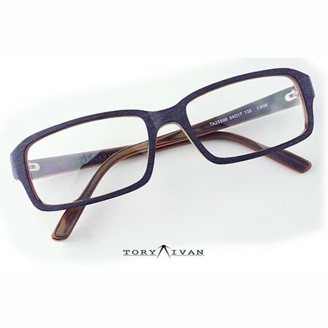 ToryIvan C-D03 精品板材 復古眼鏡 黑框眼鏡 平光眼鏡 黑色(雙層) 木頭 木紋 木框 手作