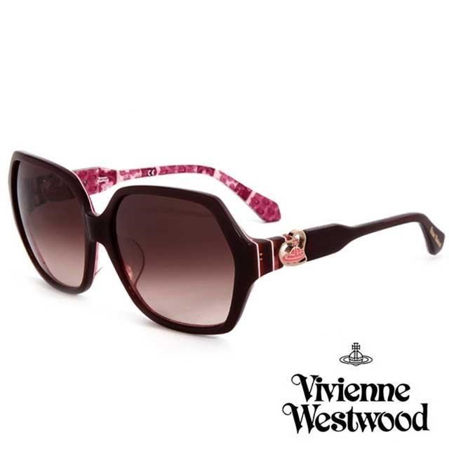 【Vivienne Westwood】英國薇薇安魏斯伍德英倫龐克太陽眼鏡(酒紅) VW78802