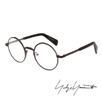【Yohji Yamamoto】山本耀司 復古前衛圓形框面光學眼鏡-咖啡-YY3007-115