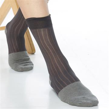 【KEROPPA】可諾帕奈米竹炭絲光棉紳士男襪x2雙C90007-深灰
