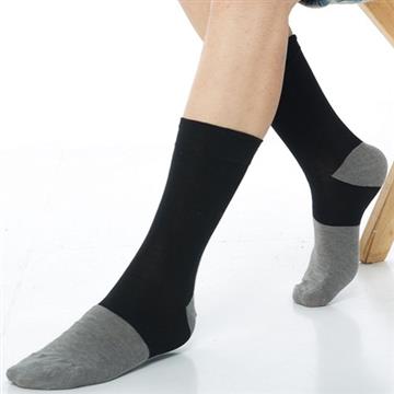 【KEROPPA】可諾帕竹炭高筒休閒男襪x2雙C90005-黑