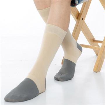 【KEROPPA】可諾帕竹炭高筒休閒男襪x2雙C90005-卡其
