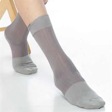 【KEROPPA】可諾帕奈米竹炭絲光棉紳士男襪x2雙C90007-灰色