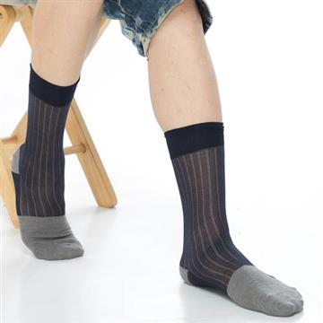 【KEROPPA】可諾帕奈米竹炭絲光棉紳士男襪x2雙C90007-丈青
