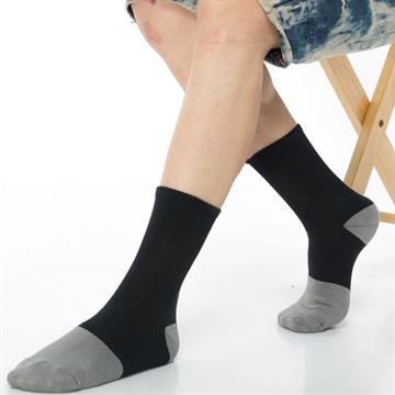 【KEROPPA】可諾帕竹碳運動型健康男襪x2雙C90013-黑配灰