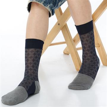【KEROPPA】可諾帕奈米竹炭絲光棉紳士男襪x2雙C90008-丈青