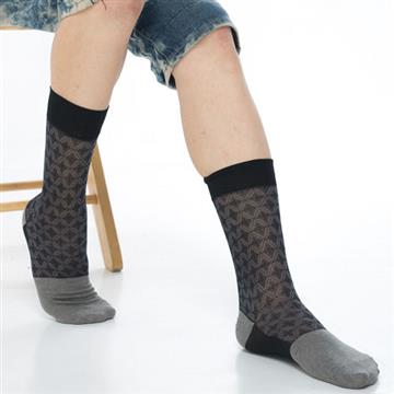 【KEROPPA】可諾帕奈米竹炭絲光棉紳士男襪x2雙C90008-黑