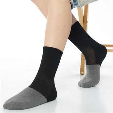 【KEROPPA】可諾帕寬口竹碳運動襪x3雙(男女適用)C98003黑配灰色