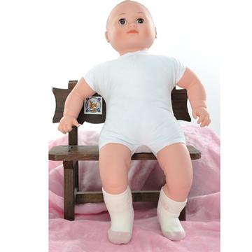 【KEROPPA】MIT6~12個月嬰兒厚底止滑短襪x3雙(白配紅)95001-F