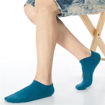 【KEROPPA】可諾帕網狀造型男船襪x4雙C97001土耳其藍