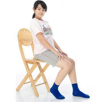 【KEROPPA】7~12歲學童專用吸濕排汗短襪x3雙C93007-B寶藍