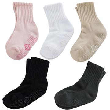 【KEROPPA】3~6歲學童專用毛巾底止滑短襪x綜合5雙(男女適用)C93001