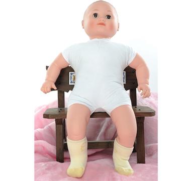 【KEROPPA】MIT0~6個月嬰兒厚底止滑短襪x3雙(淺黃配黃)95001