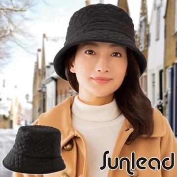 Sunlead 吸濕發熱fleece菱形絎縫軟帽 (黑色)