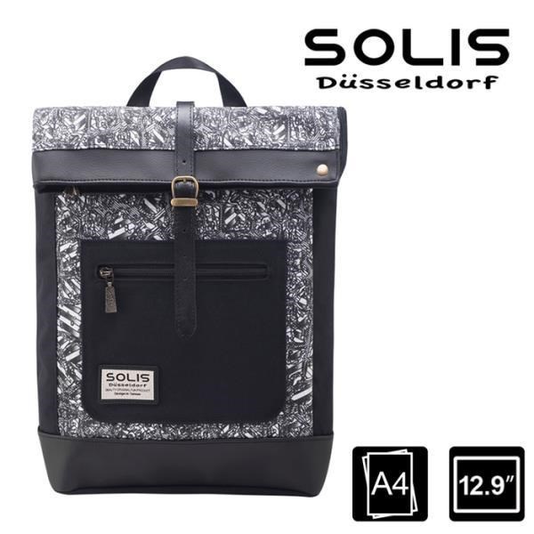 SOLIS【反光迴旋系列】拼接方型後背包