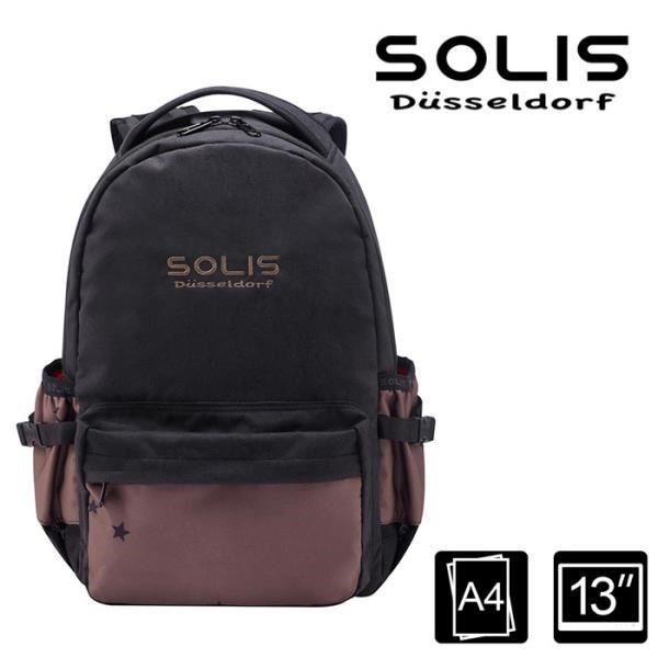 SOLIS【點星系列】ONES 小尺寸前袋款電腦後背包 (焦茶棕)