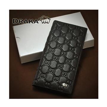 【DRAKA達卡】Eight8真皮設計款長夾-直立式11卡