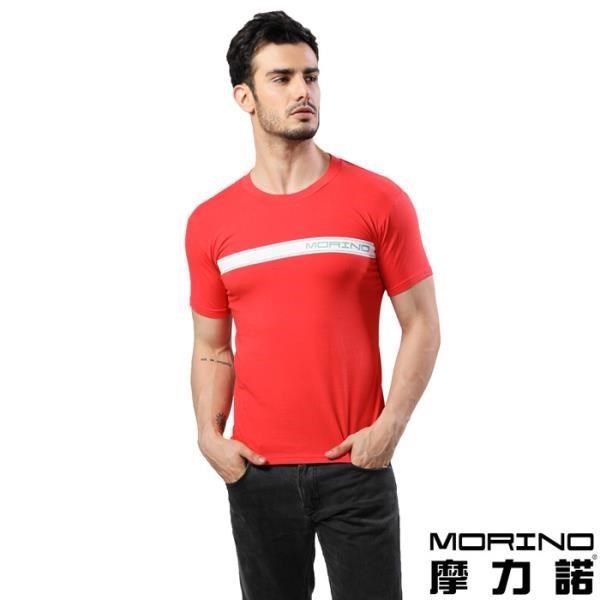 【MORINO X LUCAS】時尚型男短袖衫 紅色