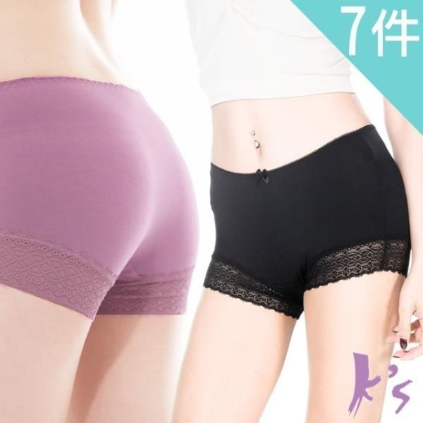 【K’s 凱恩絲】專利蠶絲零束縛超柔涼感平口內褲-7件組
