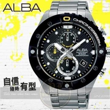 ALBA 劉以豪代言ACTIVE競速型男計時潮流腕錶VD57-X071D/AM3323X1公司貨